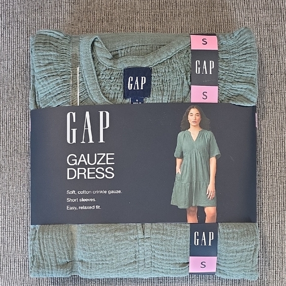 GAP Dresses & Skirts - GAP Sage Green Gauze Dress, Small, NWT